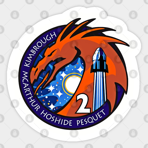 Dragon Crew 2 Sticker by Spacestuffplus